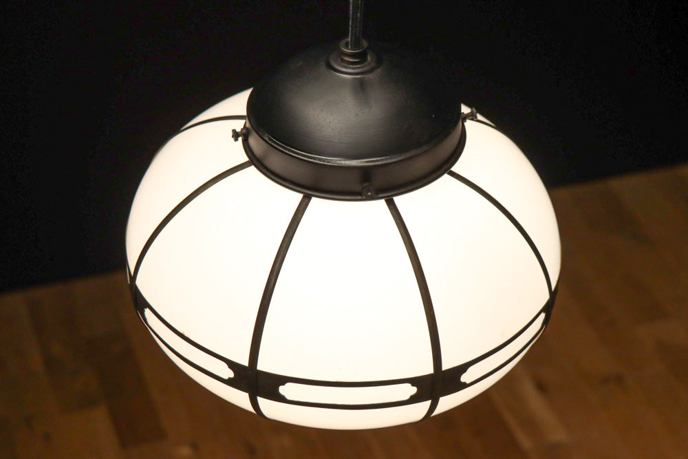 シンプル透かし様帯模様で風情ある雪洞型の電笠　DC8439