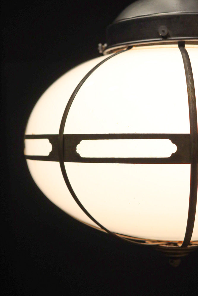 シンプル透かし様帯模様で風情ある雪洞型の電笠　DC8439