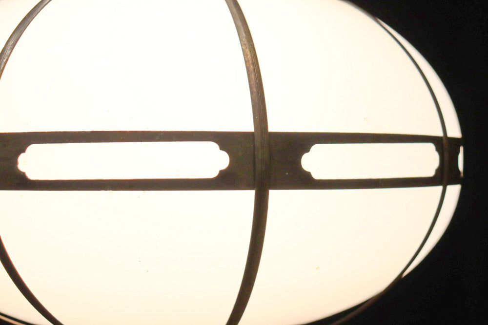 シンプル透かし様帯模様で風情ある雪洞型の電笠　DC8439