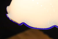 ブルーの縁取りをしたフリルが可愛い深型の電笠　D8443