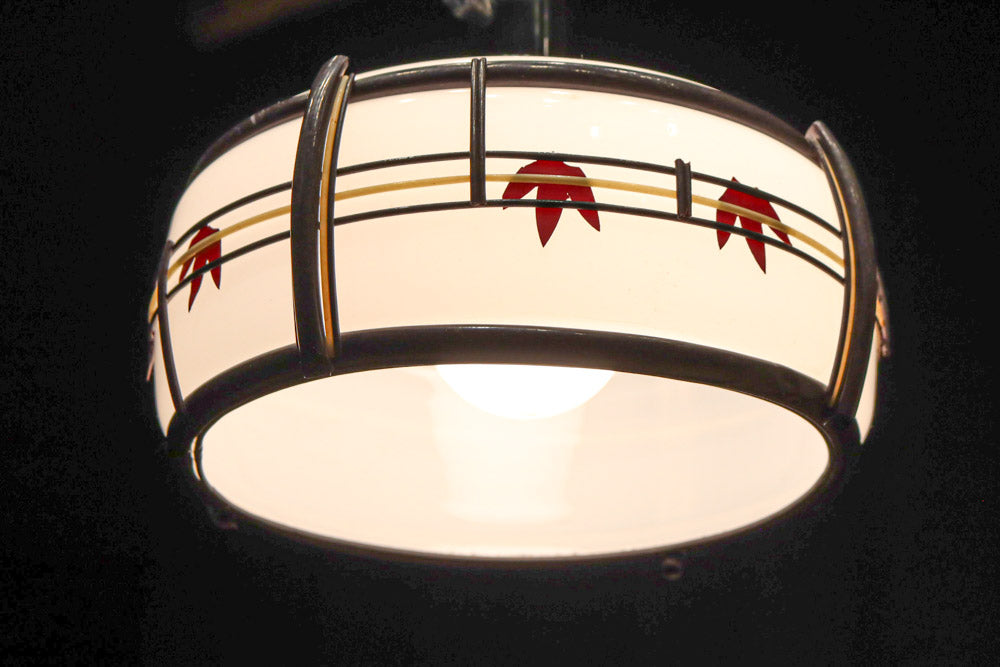 華やかな朱セルの紅葉模様で風情ある電笠　DC8446