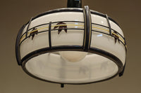 華やかな朱セルの紅葉模様で風情ある電笠　DC8446