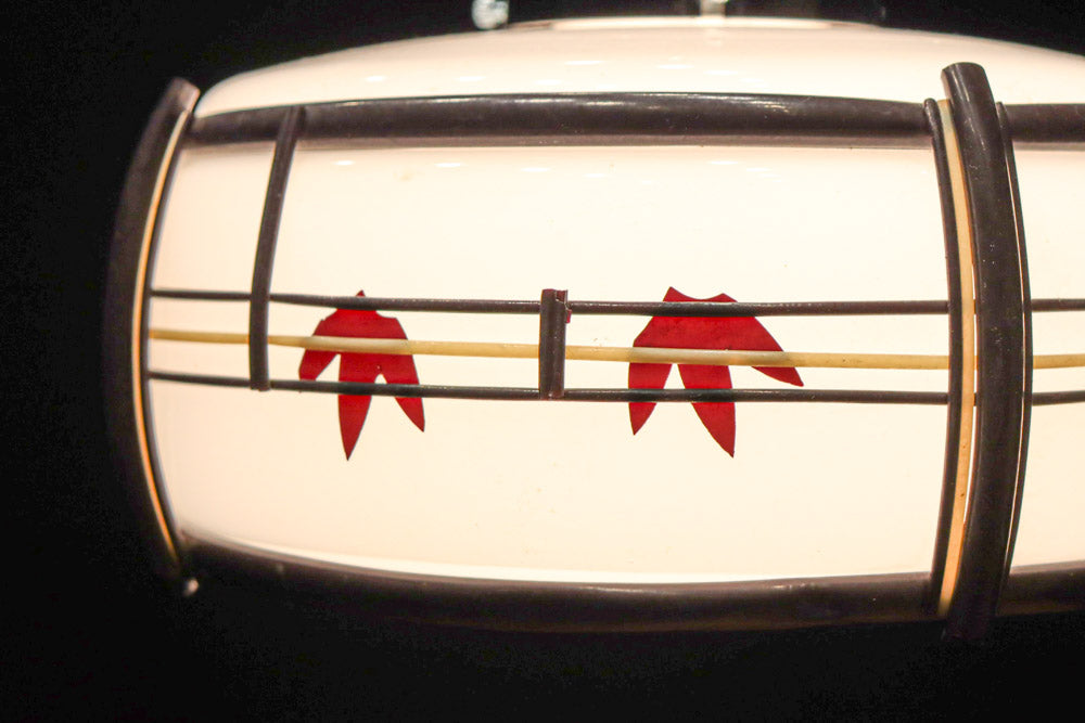 華やかな朱セルの紅葉模様で風情ある電笠　DC8446