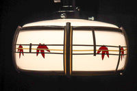 華やかな朱セルの紅葉模様で風情ある電笠　DC8446