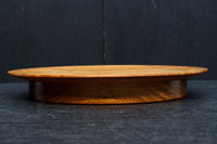 杢目の綺麗な高台付きの大きな丸盆　DC8462