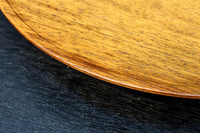 杢目の綺麗な高台付きの大きな丸盆　DC8462