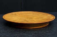 杢目の綺麗な高台付きの大きな丸盆　DC8462