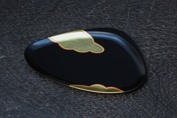 金装飾が映える漆器皿セット　DC8466　在庫5枚一組