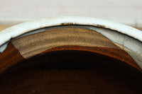 縦ストライプ柄で和の趣きある信楽焼の大きな壺　DC8477