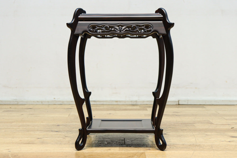 黒檀重ね足花台 黒檀重ね足花台