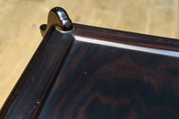 縞黒檀で上品な面持ちの猫脚花台　DC8492