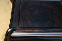 縞黒檀で上品な面持ちの猫脚花台　DC8492