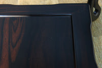 縞黒檀で上品な面持ちの猫脚花台　DC8492