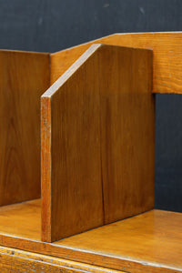 温かみある木地色の引き出し付き卓上本棚　DC8502