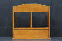 温かみある木地色の引き出し付き卓上本棚　DC8502