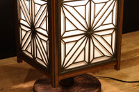 大きな麻の葉組子が浮かぶ可憐な佇まいのワーロン入り行灯　DC8529ab　在庫(a:1 b:0)台