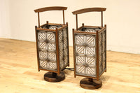 大きな麻の葉組子が浮かぶ可憐な佇まいのワーロン入り行灯　DC8529ab　在庫(a:1 b:0)台