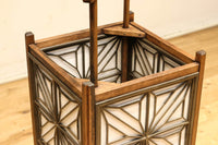 大きな麻の葉組子が浮かぶ可憐な佇まいのワーロン入り行灯　DC8529ab　在庫(a:1 b:0)台