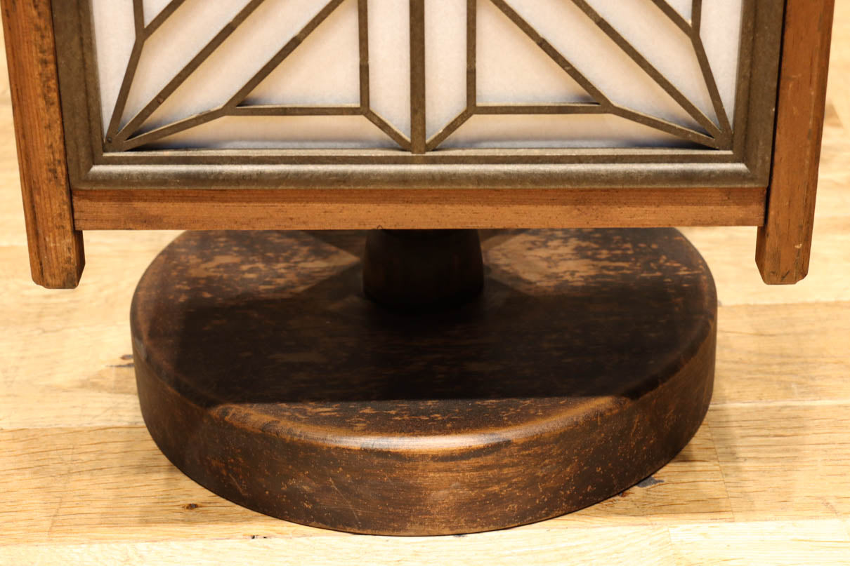 大きな麻の葉組子が浮かぶ可憐な佇まいのワーロン入り行灯　DC8529ab　在庫(a:1 b:0)台