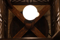 大きな麻の葉組子が浮かぶ可憐な佇まいのワーロン入り行灯　DC8529ab　在庫(a:1 b:0)台