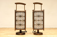 大きな麻の葉組子が浮かぶ可憐な佇まいのワーロン入り行灯　DC8529ab　在庫(a:1 b:0)台