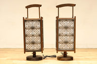 大きな麻の葉組子が浮かぶ可憐な佇まいのワーロン入り行灯　DC8529ab　在庫(a:1 b:0)台