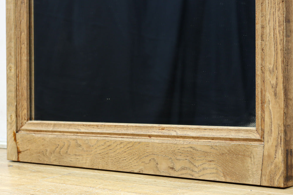 大型サイズ!! 木地色の木枠で温かみのある立て掛け鏡　DC8535