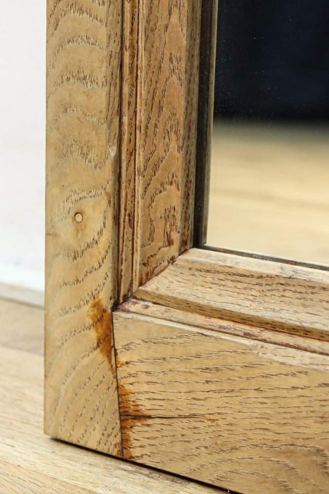 大型サイズ!! 木地色の木枠で温かみのある立て掛け鏡　DC8535