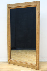 大型サイズ!! 木地色の木枠で温かみのある立て掛け鏡　DC8535