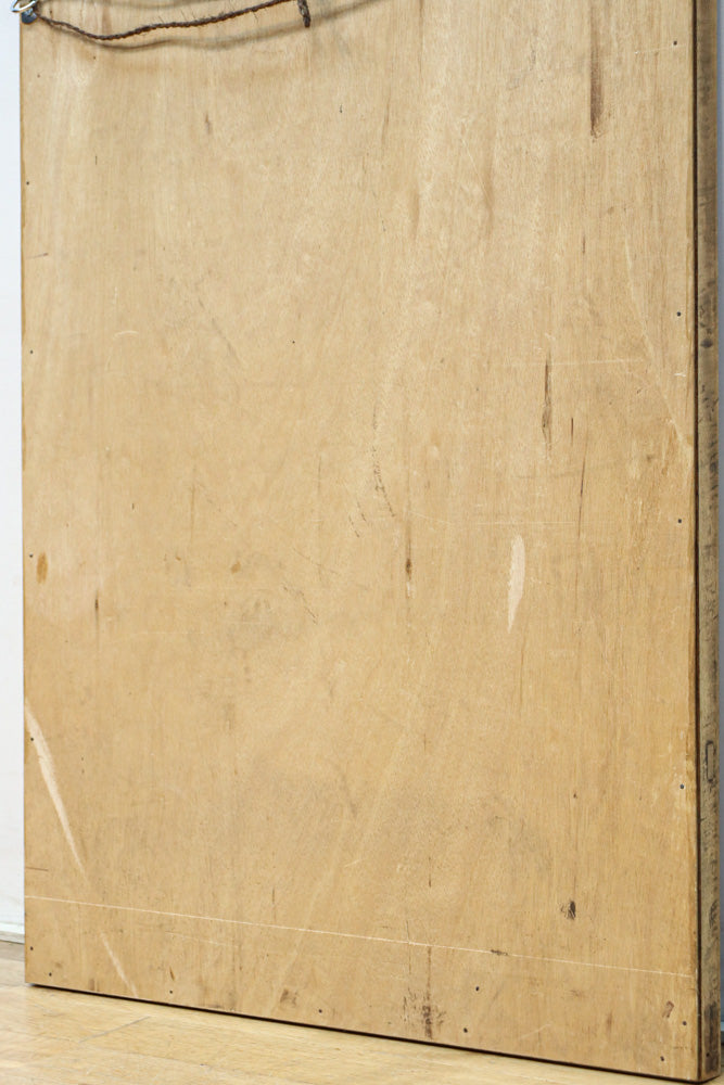 大型サイズ!! 木地色の木枠で温かみのある立て掛け鏡　DC8535