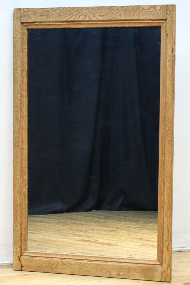 大型サイズ!! 木地色の木枠で温かみのある立て掛け鏡　DC8535