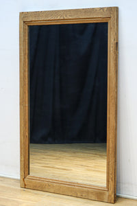 大型サイズ!! 木地色の木枠で温かみのある立て掛け鏡　DC8535