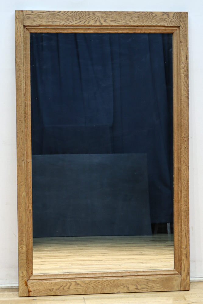 大型サイズ!! 木地色の木枠で温かみのある立て掛け鏡　DC8535