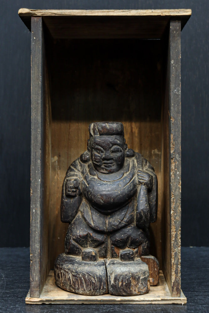 時代を重ねた風格漂う恵比寿様大黒様のセット　DC8543　在庫2体一組