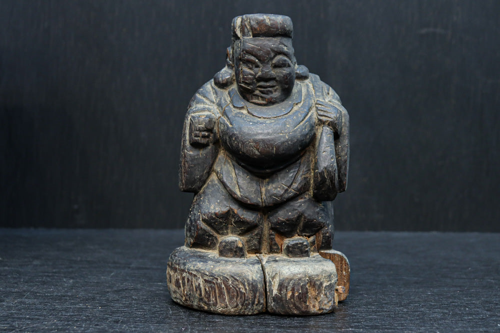 時代を重ねた風格漂う恵比寿様大黒様のセット　DC8543　在庫2体一組