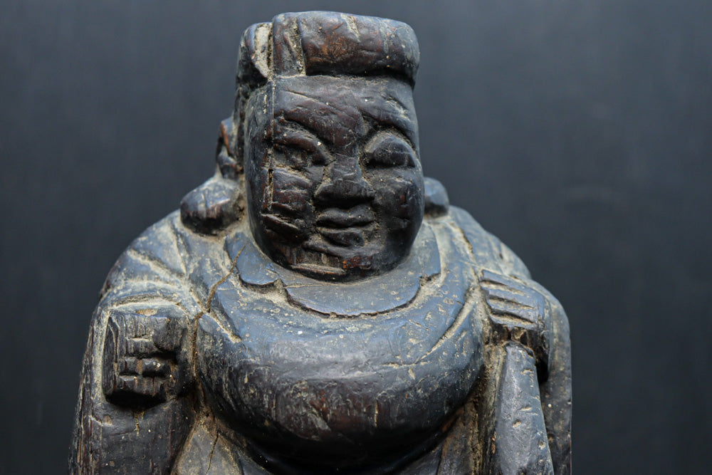 時代を重ねた風格漂う恵比寿様大黒様のセット　DC8543　在庫2体一組