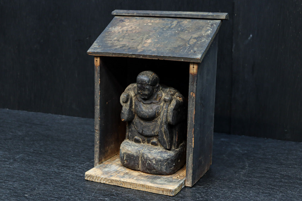 時代を重ねた風格漂う恵比寿様大黒様のセット DC8543 在庫2体一組 – 古