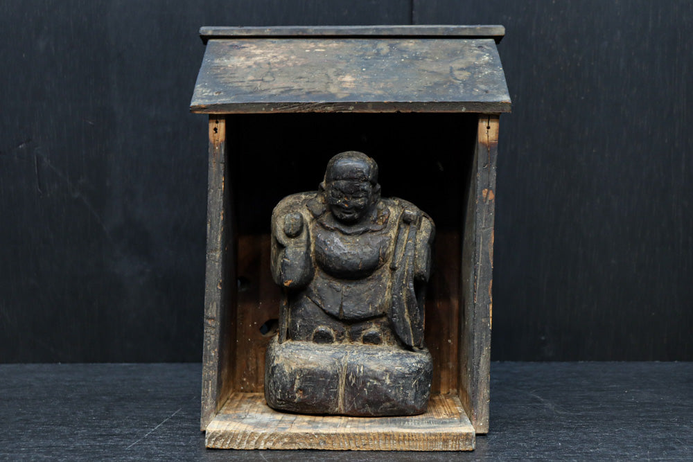 時代を重ねた風格漂う恵比寿様大黒様のセット　DC8543　在庫2体一組