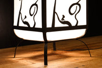 趣きある「火の用心」文字が浮かぶ鉄行灯(あんどん)　DC8551