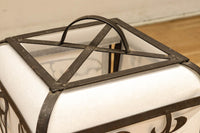 趣きある「火の用心」文字が浮かぶ鉄行灯(あんどん)　DC8551