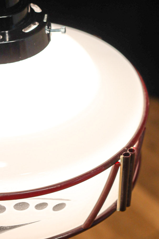 朱のセル装飾が雅な透かし模様入り電笠　DC8572