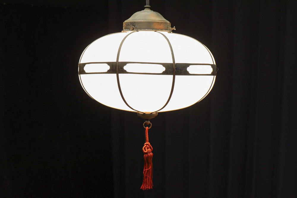 時代を経た味わいが風情ある雪洞型電笠　DC8576