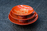 朱漆に黄金色が映える洗練されたお屠蘇セット　DC8600