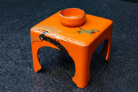 朱漆に黄金色の鶴松を添えた上品なお屠蘇セット　DC8601