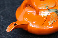 朱漆に黄金色の鶴松を添えた上品なお屠蘇セット　DC8601