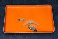 朱漆に黄金色の鶴松を添えた上品なお屠蘇セット　DC8601