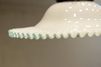 水色の縁周りが可愛らしい細やかなフリルの電笠　DC8613