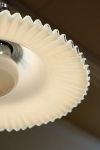 水色の縁周りが可愛らしい細やかなフリルの電笠　DC8613