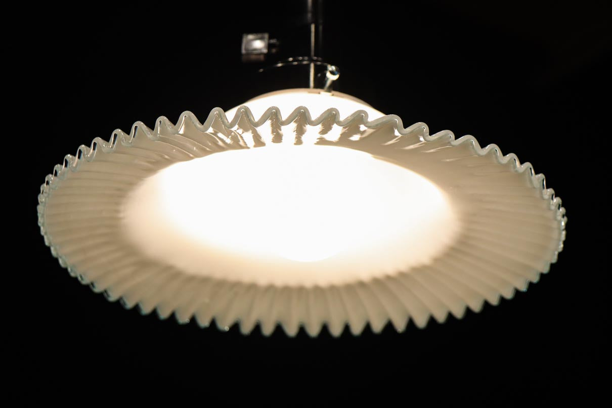 水色の縁周りが可愛らしい細やかなフリルの電笠　DC8613