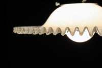 細やかに波打つ透明のフリル縁がレトロ感漂う電笠　DC8614